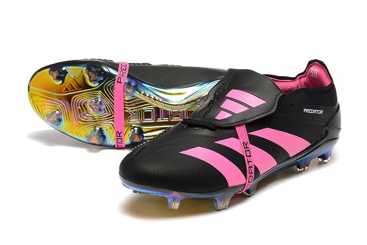 Adidas Predator Elite Foldover Tongue FG Soccer Cleats - Core Black/Pink