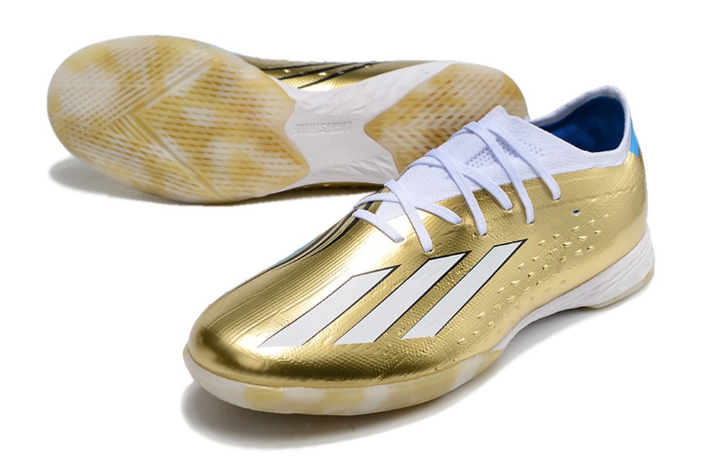 Adidas X Speedportal Messi.1 IC Leyenda - Gold Metallic/White/Pulse Blue