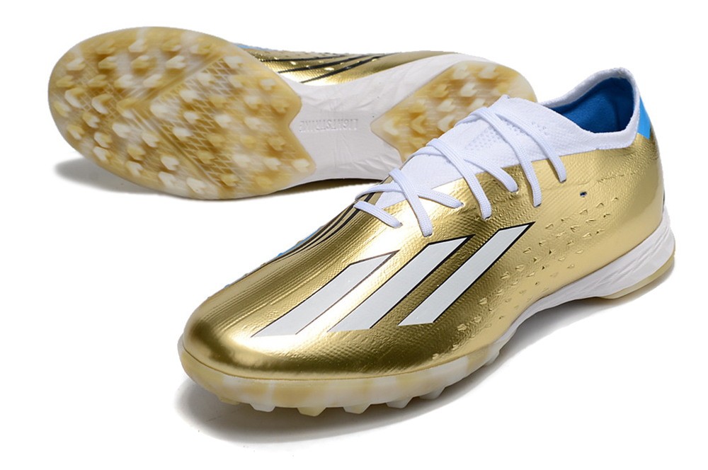 Adidas X Speedportal Messi.1 TF 'Leyenda' - Gold Metallic/White/Pulse Blue