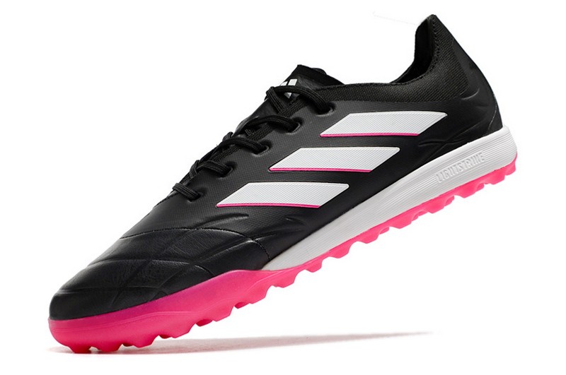 Adidas Copa Pure.3 TF Soccer Cleats - Core Black/Zero Metallic/Shock Pink