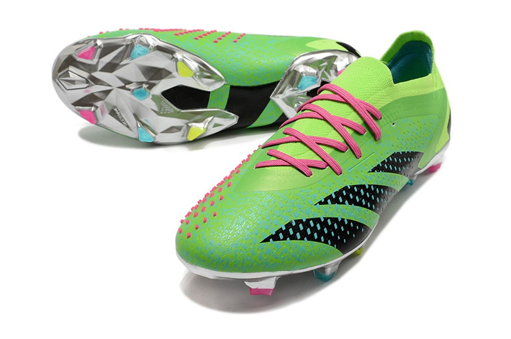Adidas Predator Accuracy.1 Low FG Soccer Cleats - Green/Black/Pink