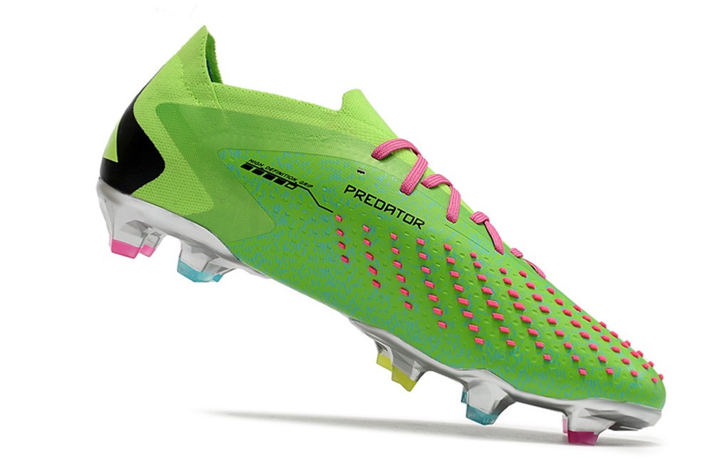 Adidas Predator Accuracy.1 Low FG Soccer Cleats - Green/Black/Pink