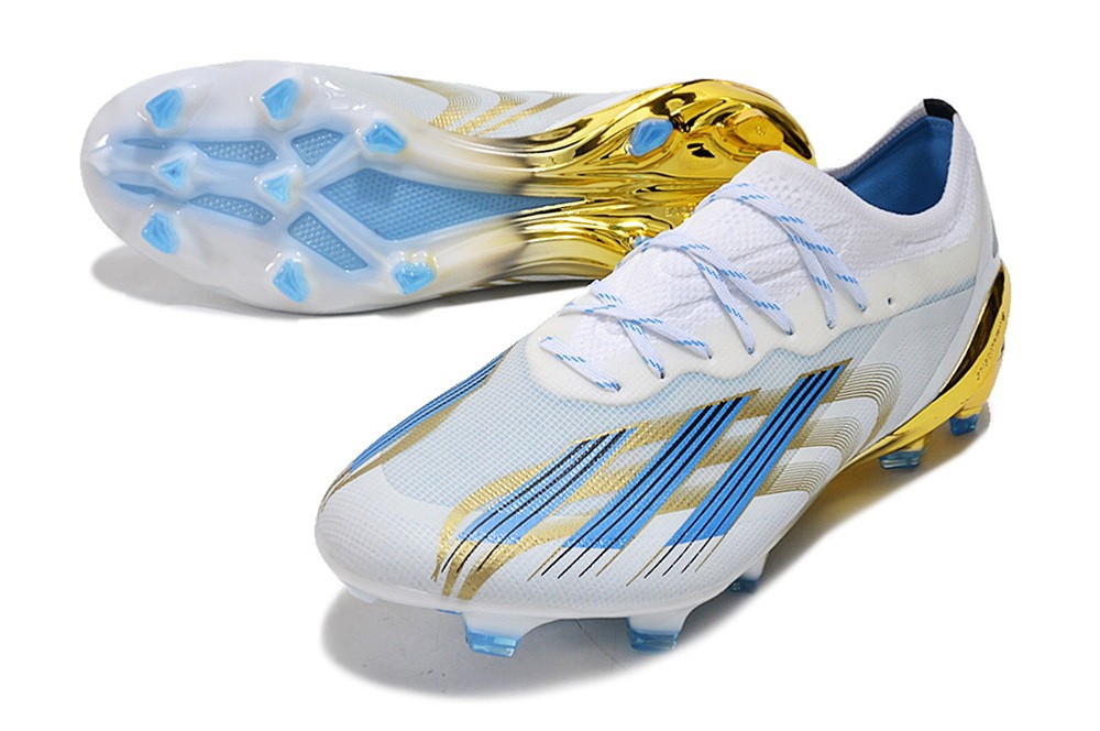 Adidas X Crazyfast.1 Messi FG Las Estrellas - Cloud White/Blue/Gold Metallic