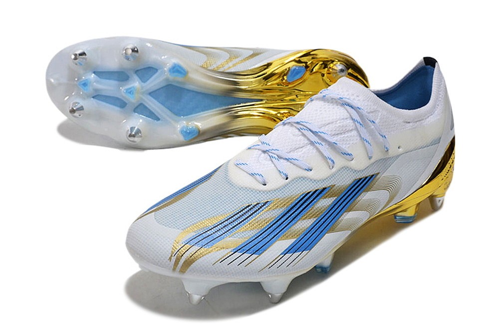 Adidas X CrazyFast.1 Messi Las Estrellas SG Soft Ground - White/Pulse Blue/Gold Metallic