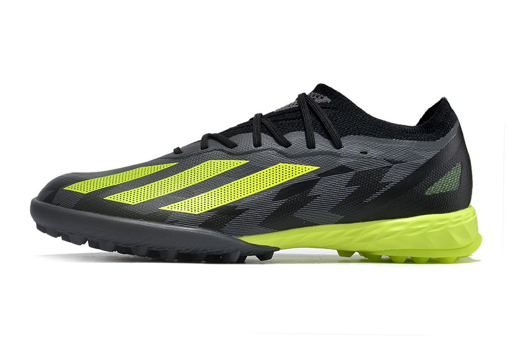 Adidas X Crazyfast.1 TF Turf Soccer Cleats - Core Black/Solar Yellow/Grey Five