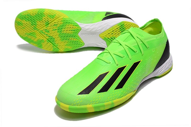 Adidas X Speedportal .1 IC Indoor Game Data Soccer Cleats - Green/Black