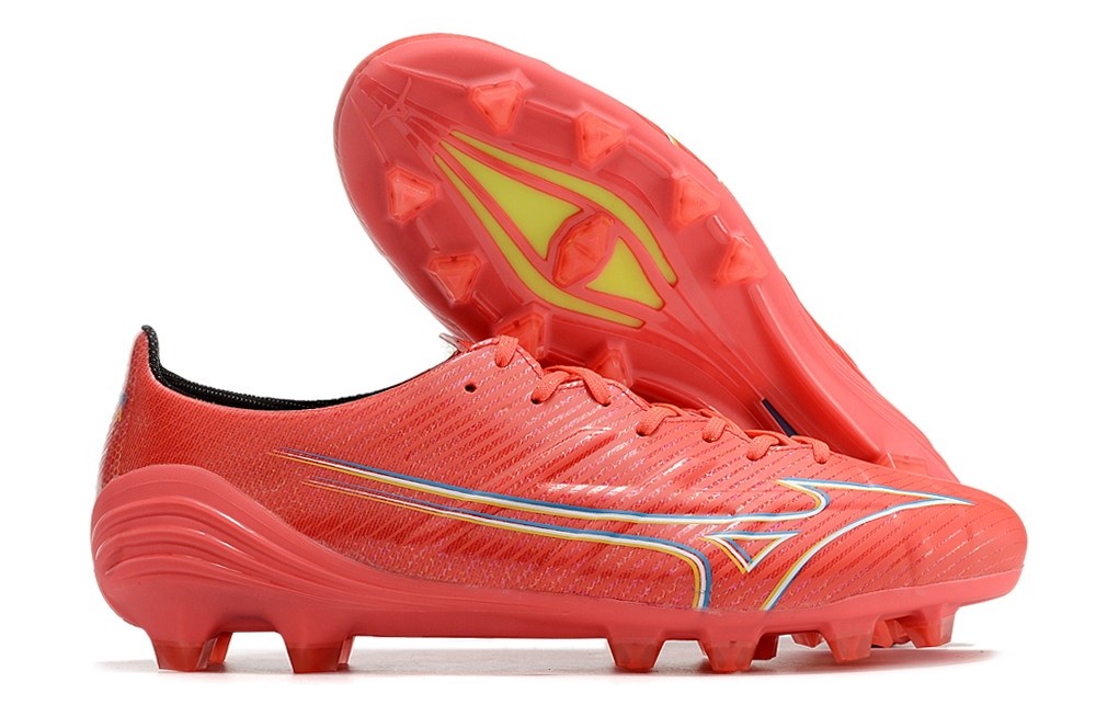 Mizuno Alpha Elite FG Release Pack - Red Fiery Coral/White