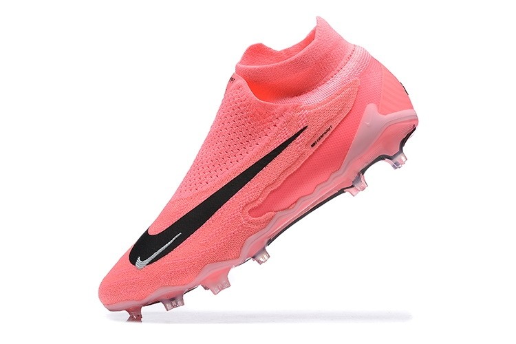 Nike Phantom GX Elite High-Top FG Soccer Cleats - Pink/Black/White