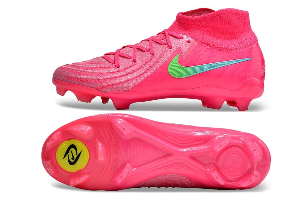 Nike Phantom Luna 2 High-Top Elite FG Soccer Cleats - Hyper Pink/Green