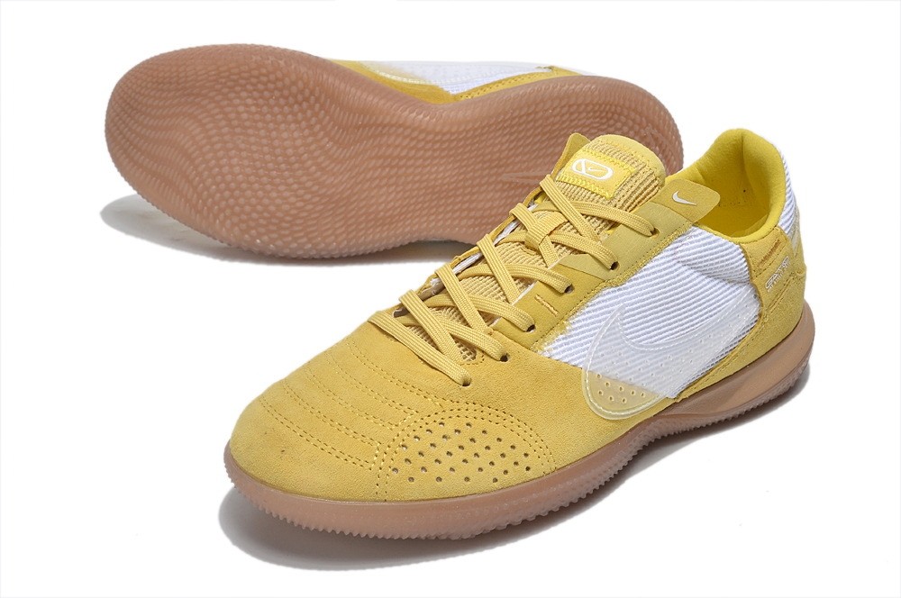 Nike Streetgato IC Indoor Soccer Shoes - Saturn Gold/Brown/White