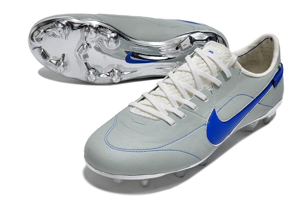 Nike Tiempo Legend 9 Made in Italy Elite FG  - White/Blue/Metallic Silver