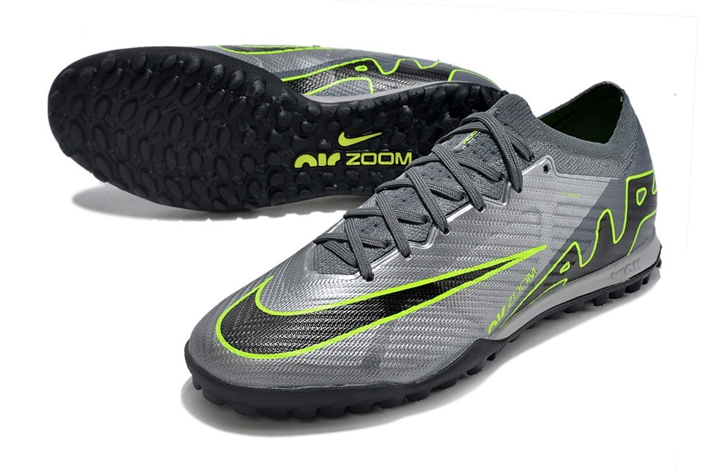 Nike Zoom Mercurial Vapor 15 Elite TF Turf - Chrome/Green