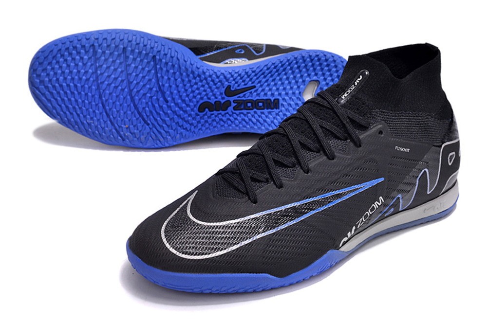 Nike Zoom Mercurial Superfly 9 Elite IC Indoor - Black/Blue/Grey