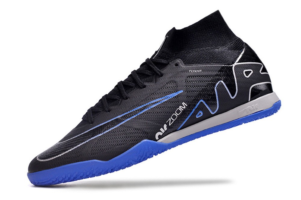 Nike Zoom Mercurial Superfly 9 Elite IC Indoor - Black/Blue/Grey