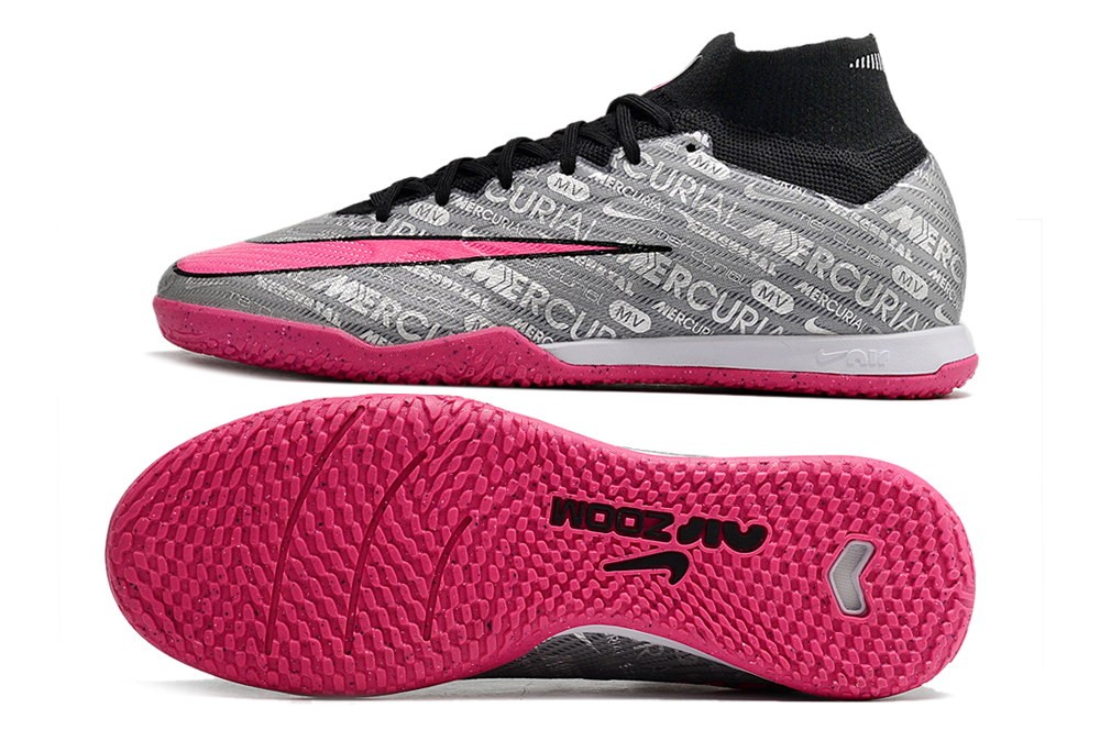 Nike Zoom Mercurial Superfly 9 IC Indoor XXV - Metallic Silver/Hyper Pink/Black