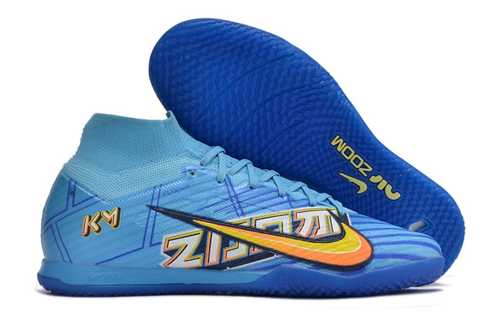 Nike Zoom Mercurial Superfly 9 KM Mbappe Pack Elite IC Indoor - Blue/White