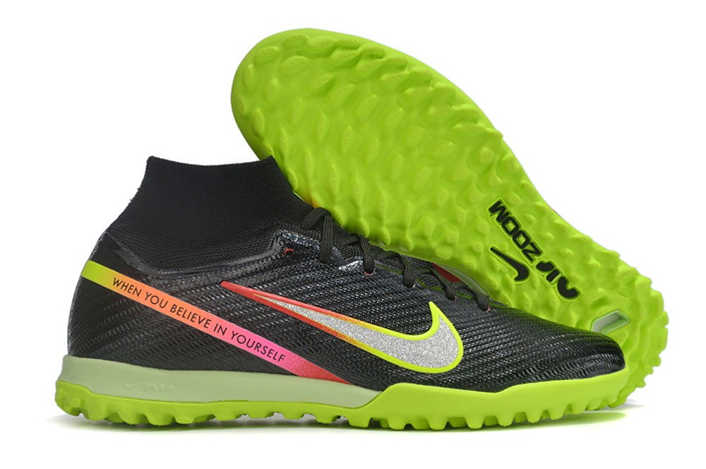Nike Zoom Mercurial Superfly 9 Rashford Elite TF Turf - Black/Volt/Pink