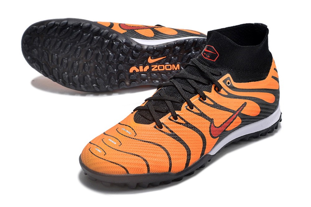 Nike Zoom Mercurial Superfly 9 Air Max Elite TF Turf - Orange/Black