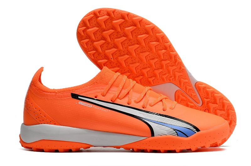 Puma Ultra Ultimate Cage TF Soccer Cleats Supercharge - Orange/White/Blue