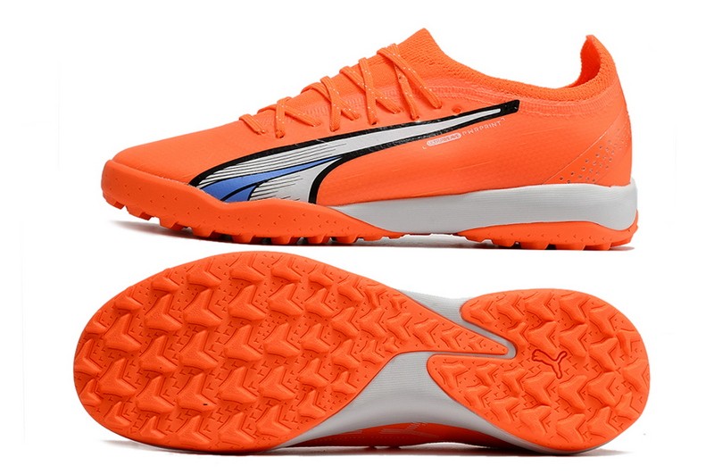 Puma Ultra Ultimate Cage TF Soccer Cleats Supercharge - Orange/White/Blue