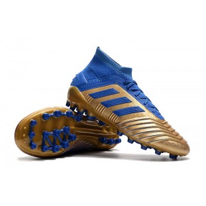 Adidas Predator 19.1 AG - Gold Metallic / Blue