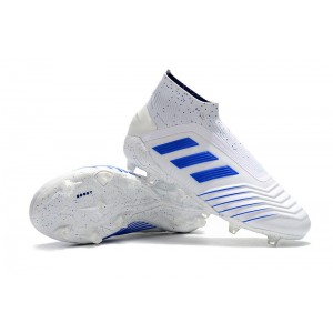 Adidas Predator 19+ FG - White / Bold Blue