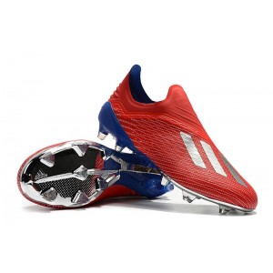 Adidas X 18+ FG - Active Red / Silver Metallic / Bold Blue