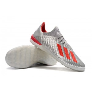 Adidas X 19.1 IC 302 Redirect - Silver Metallic / Hi-Res Red / Footwear White