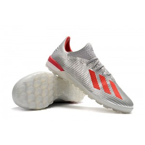 Adidas X 19.1 TF 302 Redirect Pack - Silver Metallic / Hi-Res Red / Footwear White