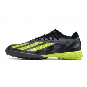 Adidas X Crazyfast.1 TF Turf Soccer Cleats - Core Black/Solar Yellow/Grey Five