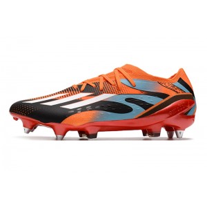 Adidas X SpeedPortal .1 Messi SG Metal Studs - Orange/Blue/Red/Black