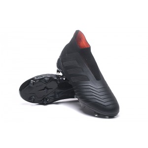Kids Adidas Predator 18+ FG - Core Black / Core Black / Red