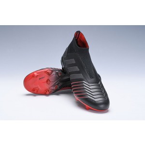 Kids Adidas Predator 19+ FG - Core Black / Active Red