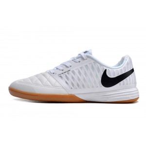 Nike Lunar Gato II Low Top IC Indoor Cleats - White/Light Brown
