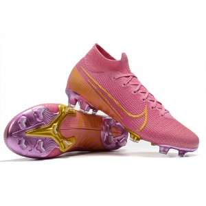 Nike Mercurial Superfly VII Elite FG Ballon d'Or Sell Retail - Pink / Gold / Purple
