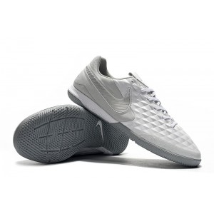 Nike Tiempo Legend VIII Pro IC Nouveau White - White / Grey / Metallic Silver