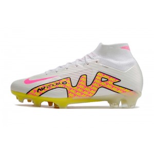 Nike Air Zoom Mercurial Superfly 9 Elite FG - White/Pink/Yellow