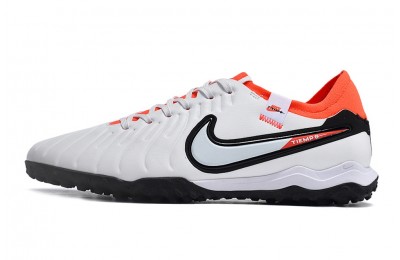 Nike Tiempo Legend 10 Pro TF Turf Soccer Cleats - White/Black/Red
