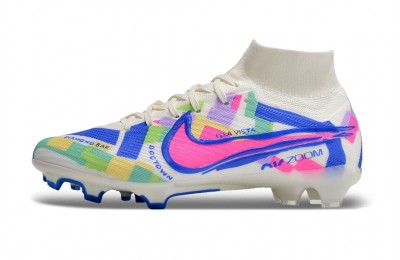 Nike Zoom Mercurial Rainbow Superfly 9 Elite FG - White/Pink/Multicolor