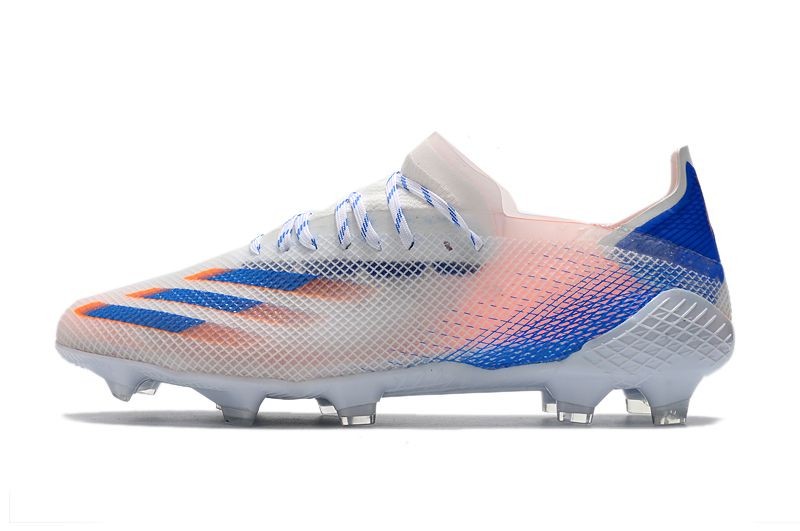 Available Adidas X Ghosted .1 FG In White Blue Orange Soccer Cleats