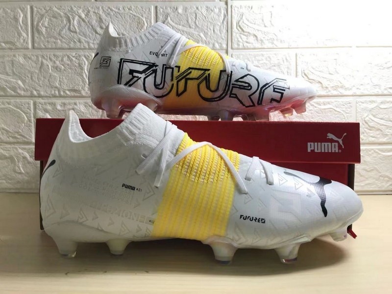 New Released Puma Future Z 1 1 Fg Ag Teaser In White Yellow Alert Black Cleats