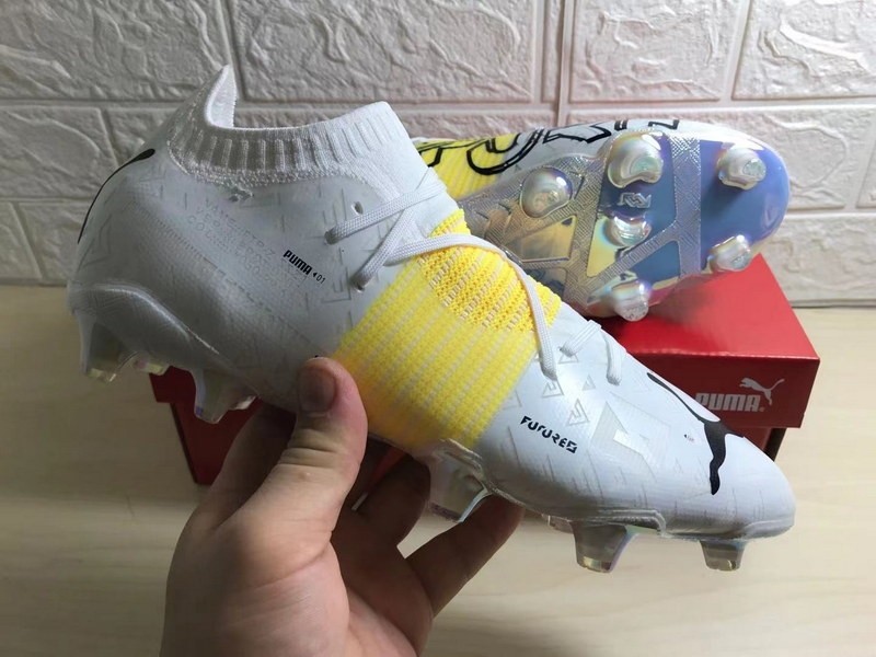 New Released Puma Future Z 1 1 Fg Ag Teaser In White Yellow Alert Black Cleats